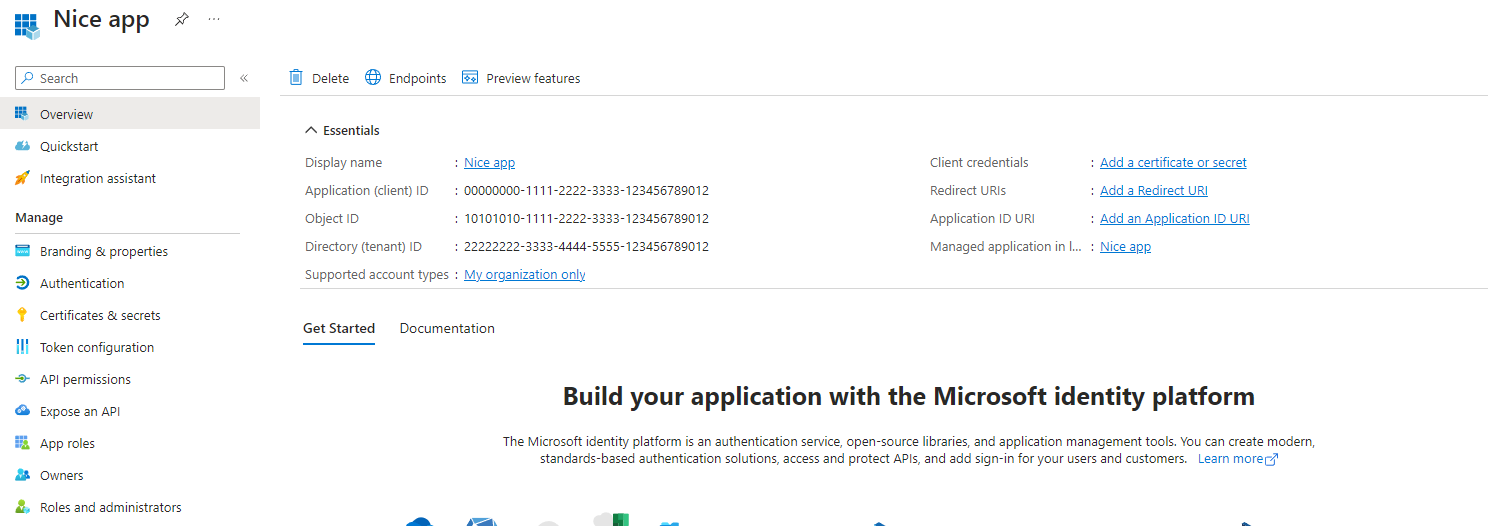 Data to connect SSO