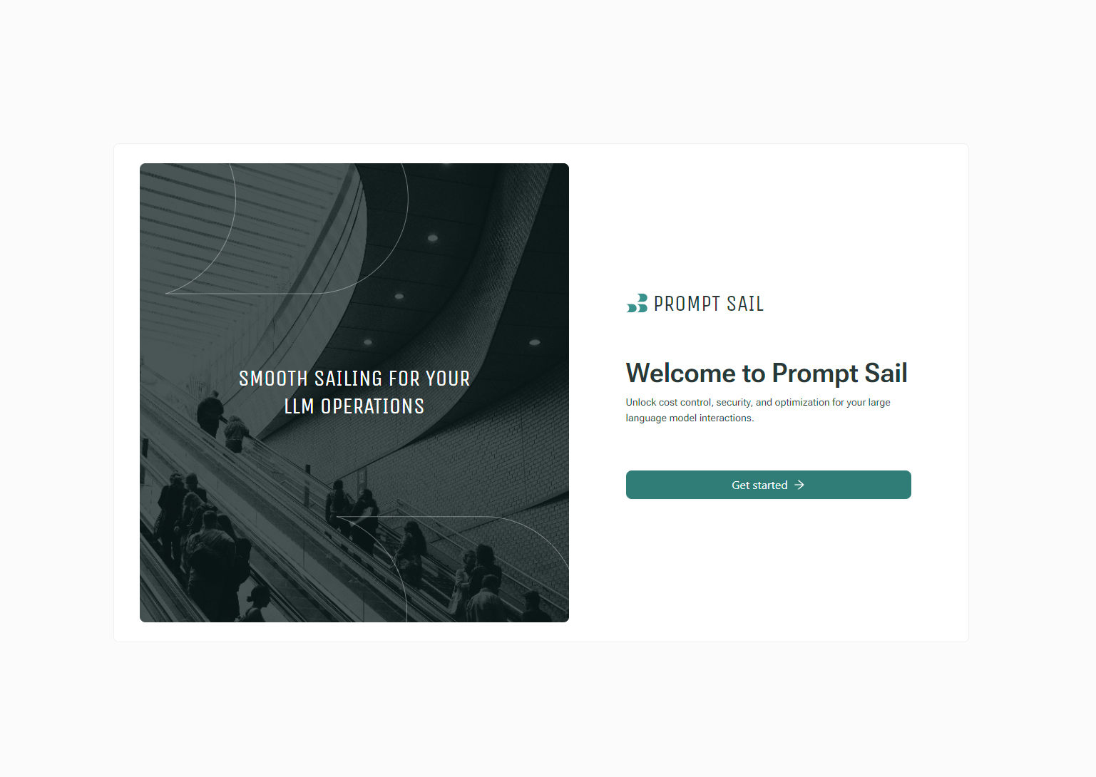 PromptSail Login page - annomous access